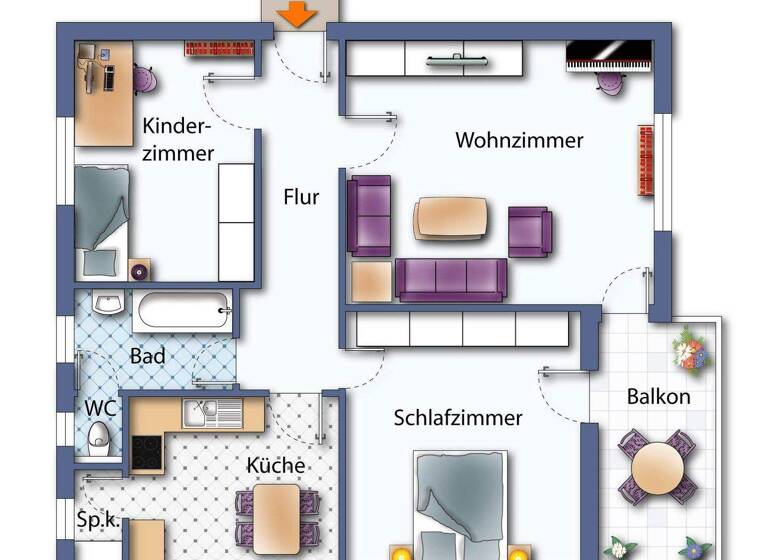 Wohnung zur Miete 850 € 3 Zimmer 75,5 m² EG Wassertrüdingen 91717