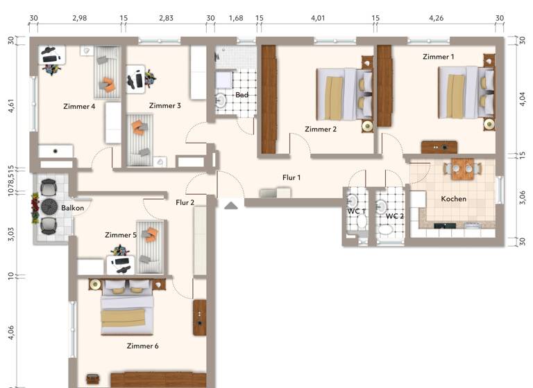 Wohnung zum Kauf 525.000 € 6 Zimmer 121,9 m²<br/>Wohnfläche 2.<br/>Geschoss Weststadt Ulm 89077