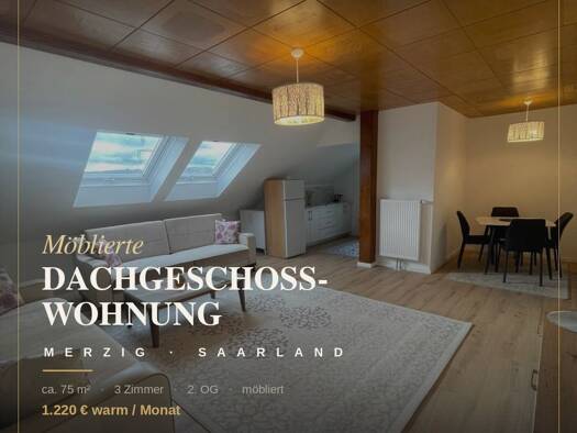 Loft zur Miete 920 € 3 Zimmer 75 m² Geschoss 2/3 frei ab 01.11.2026 Merzig Merzig 66663