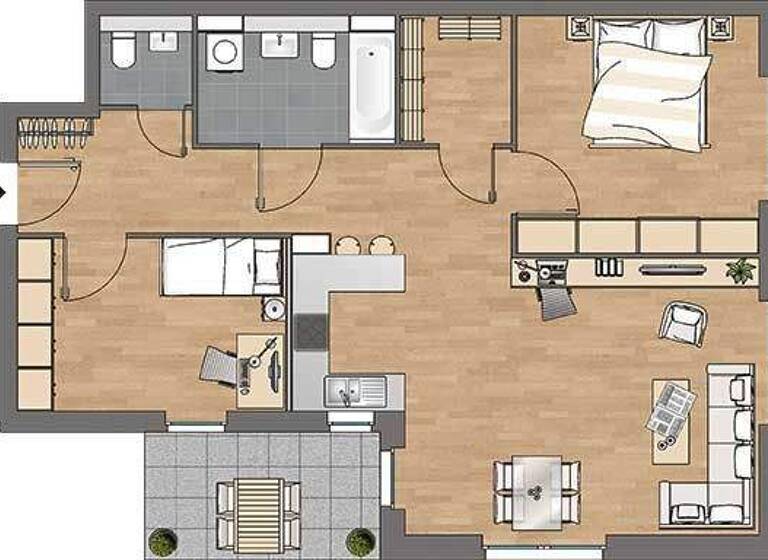 Wohnung zur Miete 1.328 € 3 Zimmer 87,9 m² frei ab 08.03.2026 Glasbläserhöfe 7 Bergedorf Hamburg 21035
