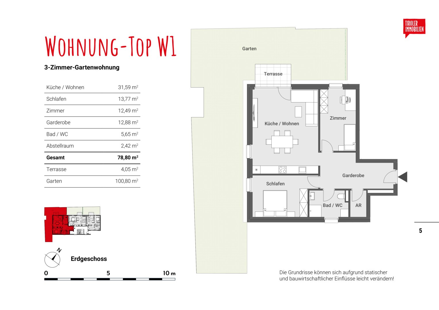 Wohnung zum Kauf 3 Zimmer 78,8 m²<br/>Wohnfläche Kufstein 6330