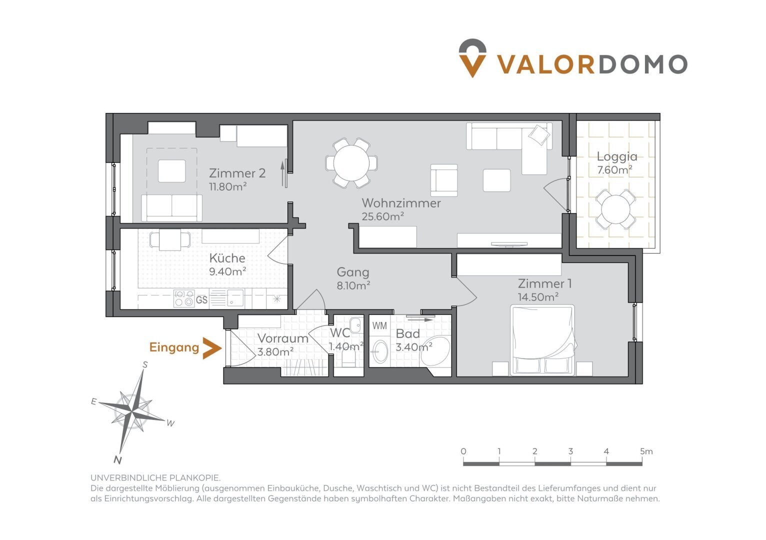 Wohnung zum Kauf 270.000 € 3 Zimmer 77,3 m²<br/>Wohnfläche 2.<br/>Geschoss Sankt Leonhard Graz,09.Bez.:Waltendorf 8010