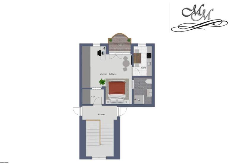Wohnung zum Kauf 155.000 € 1,5 Zimmer 38 m² 2. Geschoss Gailingen am Hochrhein 78262
