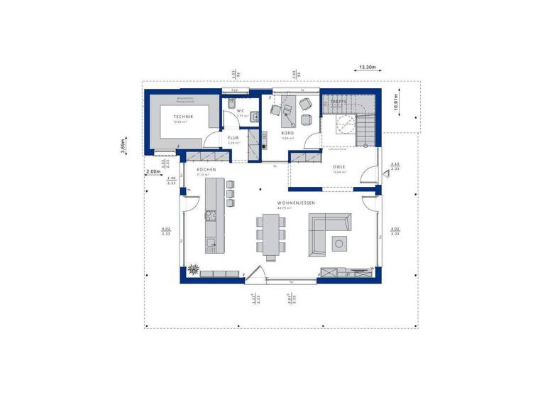 Einfamilienhaus zum Kauf provisionsfrei 835.000 € 5 Zimmer 220 m² 590 m² Grundstück Mühlingen 78357