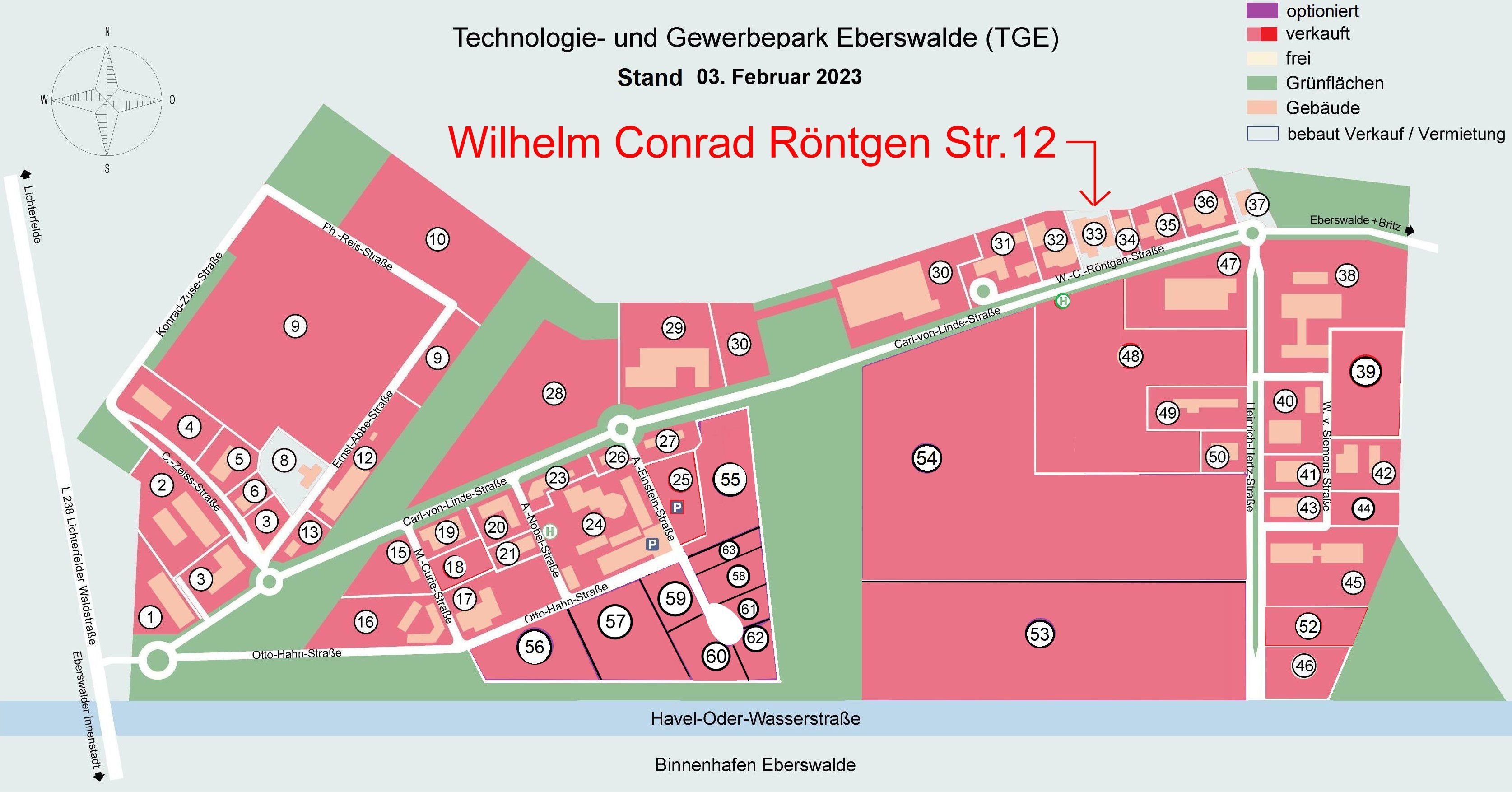 Freifläche zur Miete provisionsfrei 5 € 1.000 m²<br/>Lagerfläche von 250 m² bis 1.000 m²<br/>Teilbarkeit Wilhelm  Conrad Röntgen Str.12 Westend Eberswalde 16225