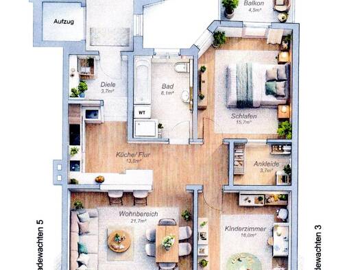 Wohnung zum Kauf - Erstbezug 290.500 € 3 Zimmer 82,7 m² Geschoss 1/4 frei ab 01.06.2027 Stendal 39576