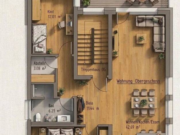 Wohnung zur Miete 1.070 € 3,5 Zimmer 98,1 m² 1. Geschoss frei ab 01.01.2027 Bad Mergentheimer Straße 11 Igersheim Igersheim 97999