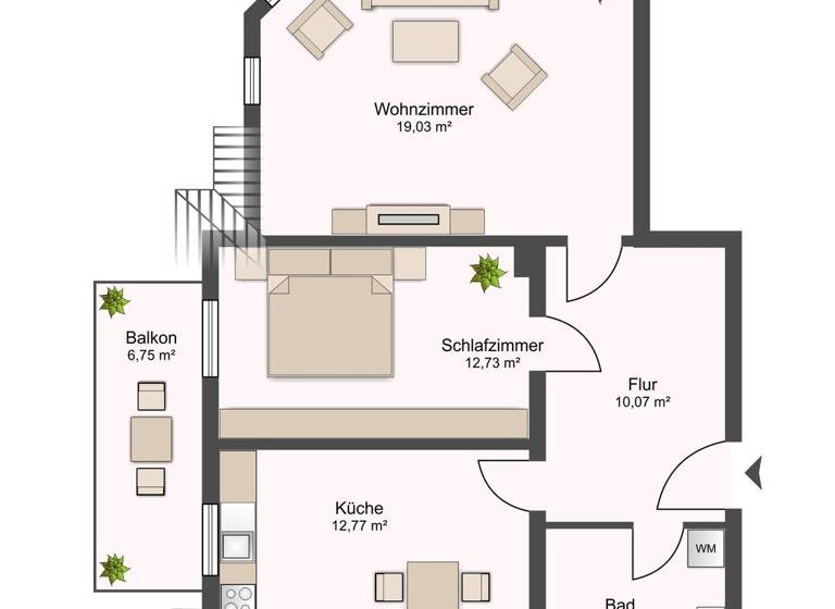 Wohnung zum Kauf 109.000 € 2 Zimmer 65,6 m² 3. Geschoss Dohna 01809