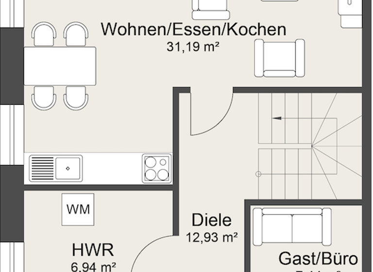 Doppelhaushälfte zum Kauf - Erstbezug 795.000 € 5 Zimmer 135 m² 250 m² Grundstück frei ab 24.12.2026 Lütt Iserbrook 59 Iserbrook Hamburg 22589