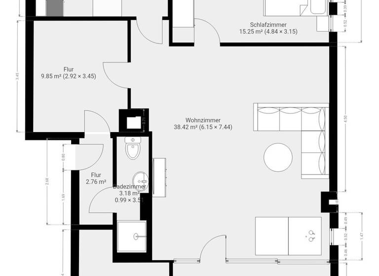 Wohnung zum Kauf 110.000 € 2,5 Zimmer 97,1 m² EG Reinsdorf 08141