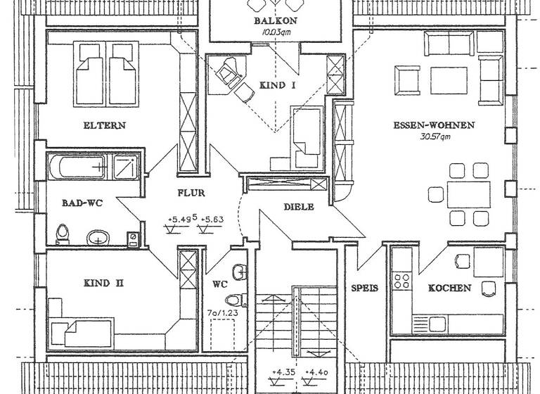 Wohnung zur Miete 860 € 4 Zimmer 130 m² Geschoss 1/2 frei ab 01.05.2026 Schönwaldstr. Hesselbach 97532
