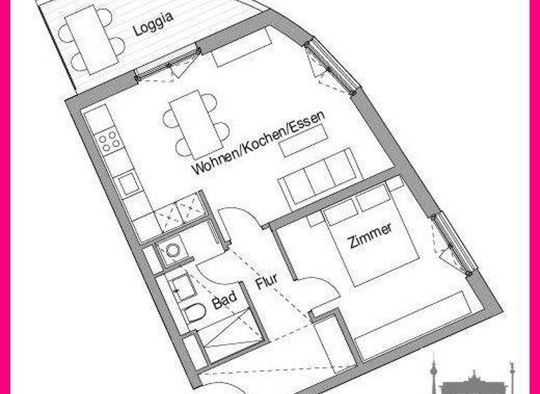 Wohnung zur Miete 1.200 € 2 Zimmer 60 m² 1. Geschoss frei ab 01.03.2026 Parkstrasse 8 Spandau Berlin 13585