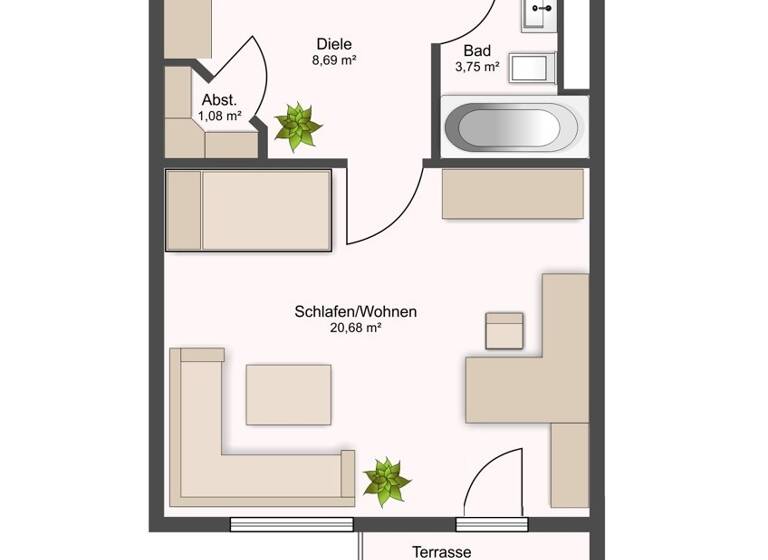 Wohnung zum Kauf 335.000 € 1 Zimmer 43,1 m²<br/>Wohnfläche EG<br/>Geschoss Laim München 80687