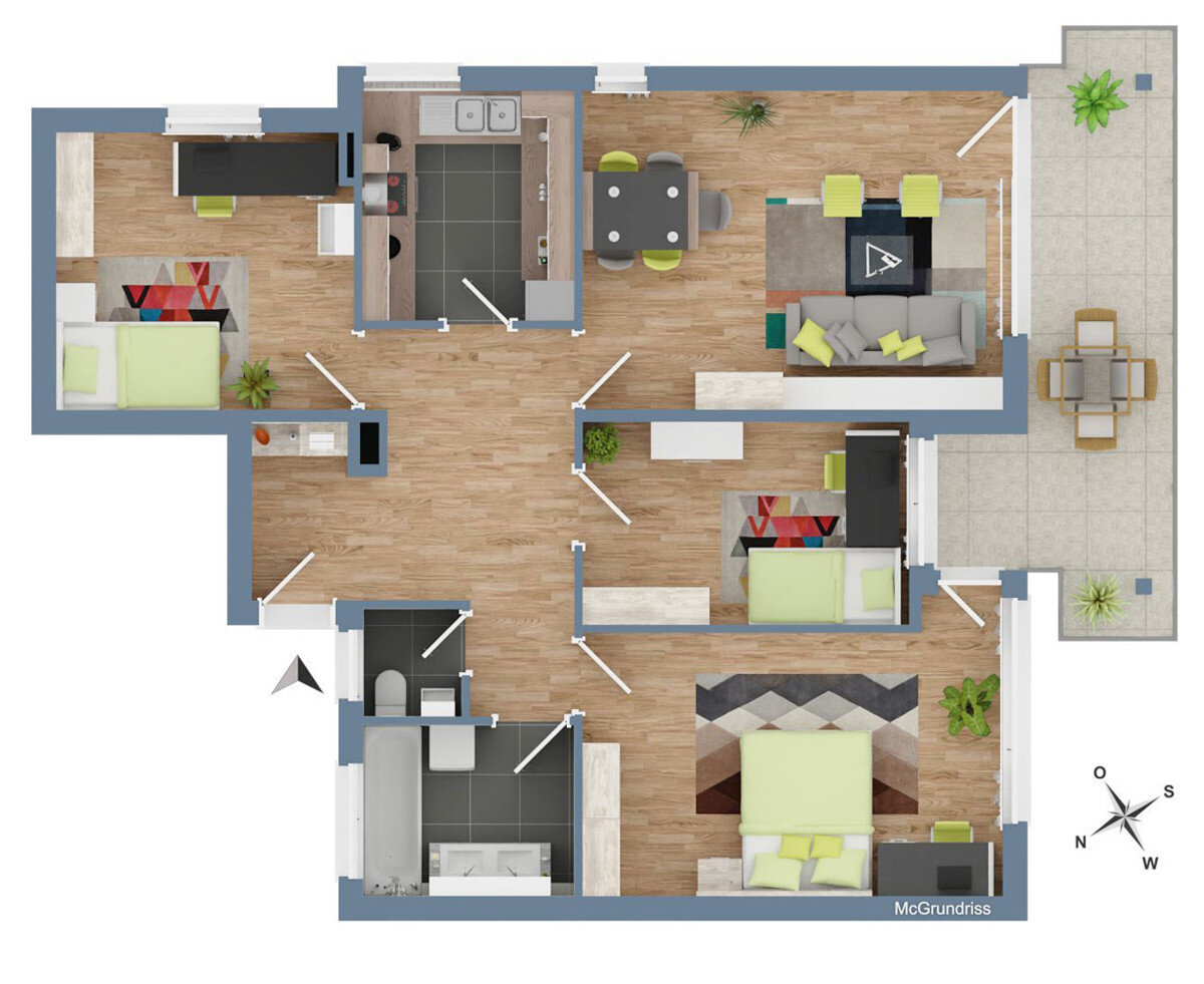 Wohnung zum Kauf 548.000 € 4 Zimmer 100 m²<br/>Wohnfläche 1.<br/>Geschoss Dachswald Stuttgart 70569