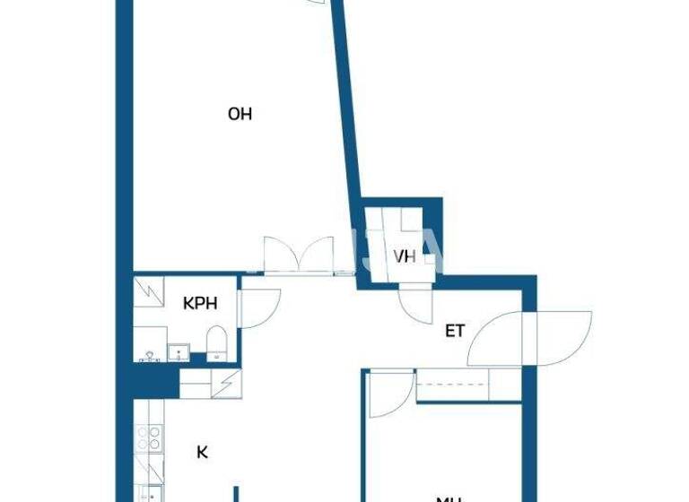 Studio zum Kauf 188.000 € 2 Zimmer 61,5 m² 2. Geschoss Kanneltie 13 Helsinki 00420