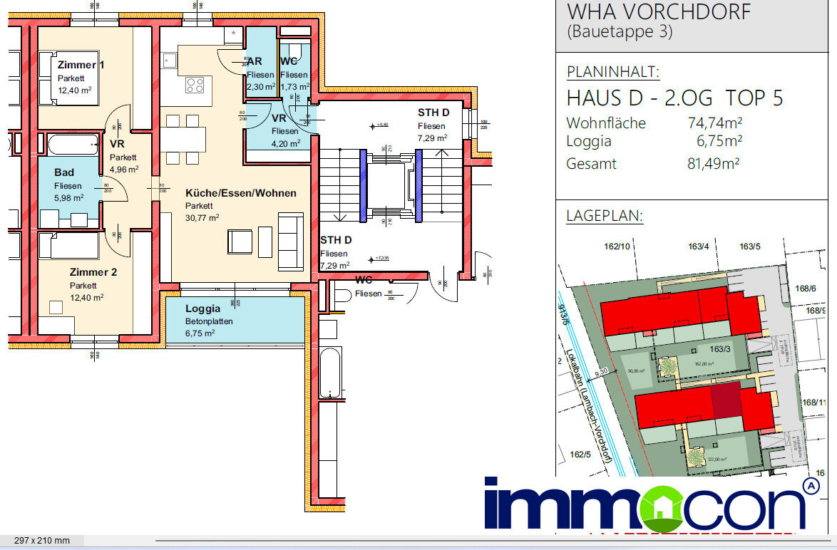 Wohnung zum Kauf provisionsfrei 3 Zimmer 74,7 m²<br/>Wohnfläche 2.<br/>Geschoss Vorchdorf 4655