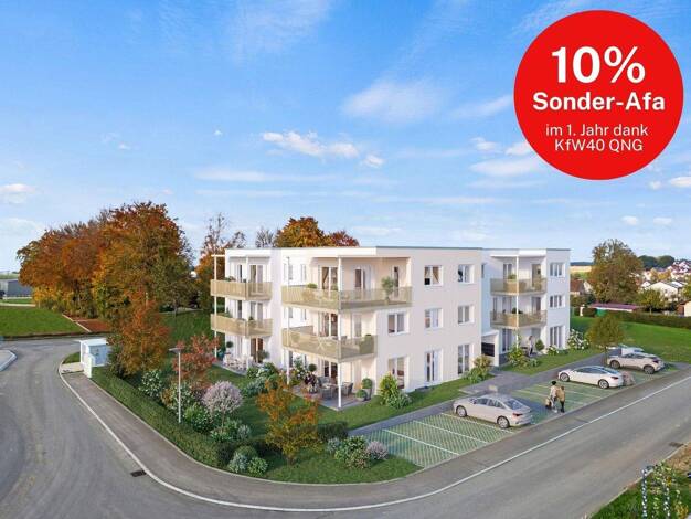 Wohnung zum Kauf - Erstbezug provisionsfrei 424.900 € 3,5 Zimmer 89,4 m² 2. Geschoss Mietingen 88487