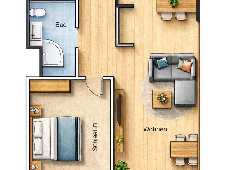 Wohnung zur Miete 1.120 € 2 Zimmer 61,7 m² 2. Geschoss frei ab 01.06.2026 Oberstadt Mainz-Weisenau 55130