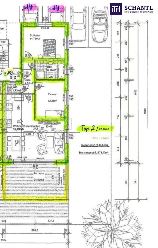 Wohnung zum Kauf 352.240 € 3 Zimmer 72,3 m²<br/>Wohnfläche 1.<br/>Geschoss Joseph-Haydn-Gasse Feldkirchen bei Graz 8073