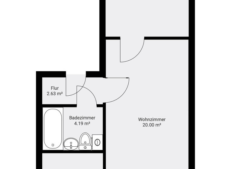 Wohnung zur Miete 315 € 2 Zimmer 47 m² EG frei ab 01.07.2026 Hartensteiner Straße 3 Wildenfels 08134