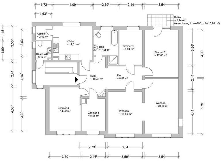 Wohnung zur Miete 1.625 € 6 Zimmer 130 m² 1. Geschoss Jesteburg 21266