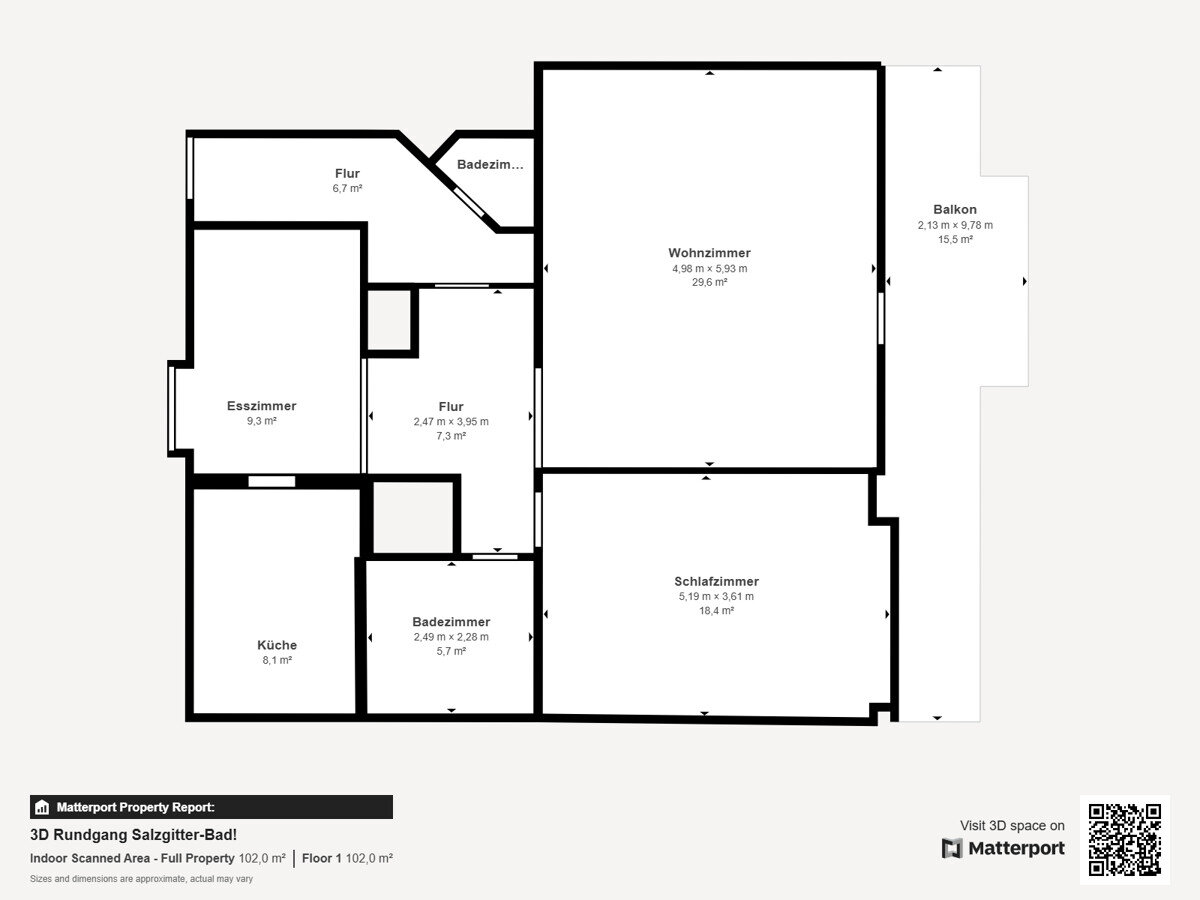 Wohnung zur Miete 730 € 2,5 Zimmer 100 m²<br/>Wohnfläche 2.<br/>Geschoss Salzgitter-Bad - Altstadt Salzgitter / Salzgitter-Bad 38259