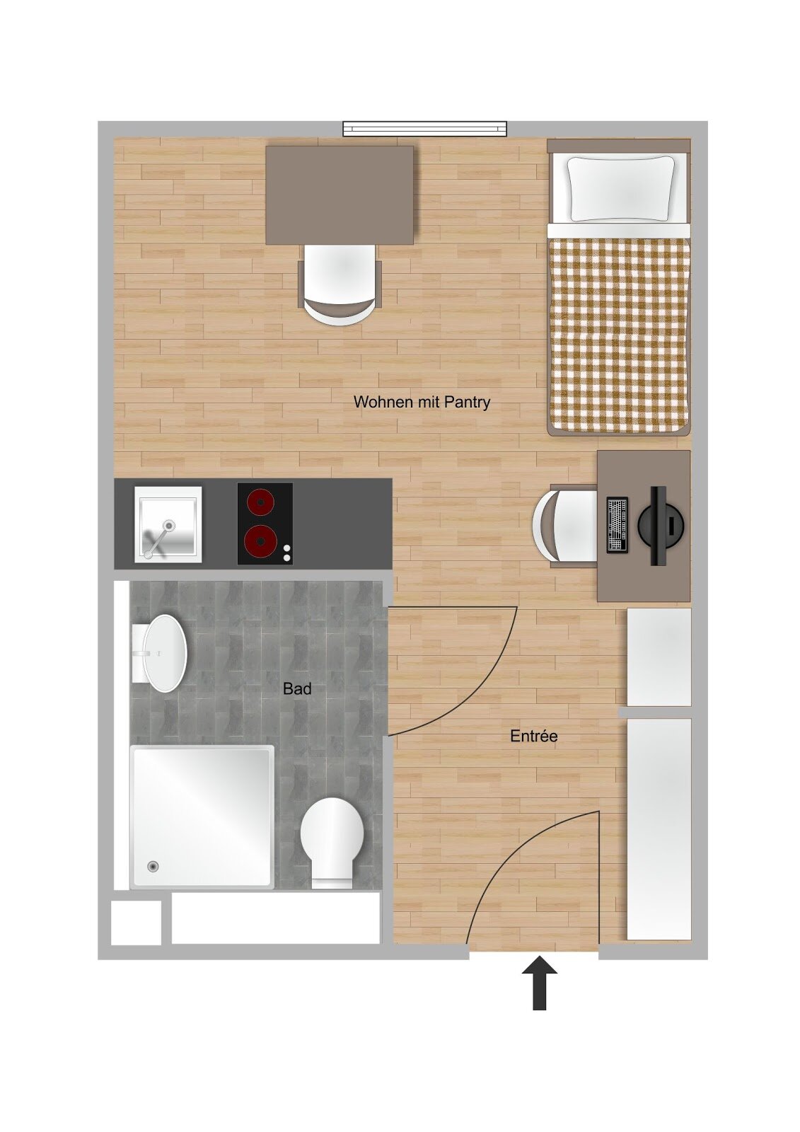 Wohnung zur Miete Wohnen auf Zeit 1 Zimmer 27,3 m²<br/>Wohnfläche 01.02.2025<br/>Verfügbarkeit Goldsteinstraße 130 Niederrad Frankfurt am Main 60528