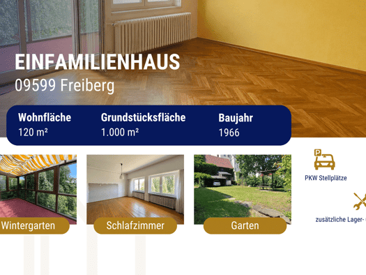 Einfamilienhaus zum Kauf 150.000 € 4 Zimmer 120 m² 1.000 m² Grundstück Freiberg Freiberg 09599