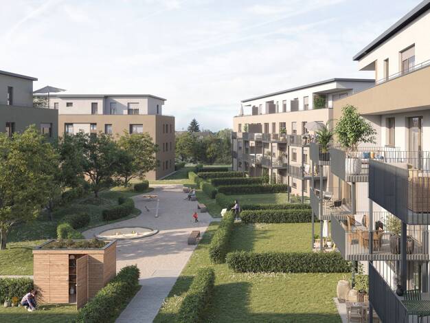 Wohnung zum Kauf - Neubau 322.748 € 2 Zimmer 55,9 m² 1. Geschoss Schulstraße 10 Oberhausen Rheinhausen 79365