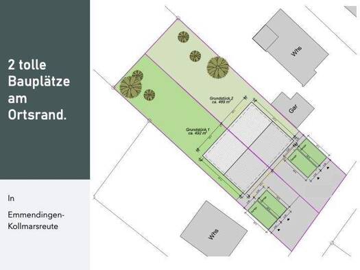 Grundstück zum Kauf provisionsfrei 335.000 € 492 m² Grundstück Kollmarsreute Emmendingen 79312