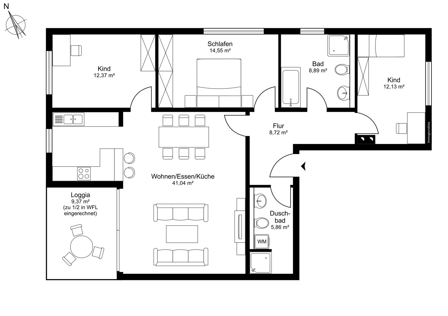 Wohnung zum Kauf 1.059.000 € 4 Zimmer 108,1 m²<br/>Wohnfläche 1.<br/>Geschoss ab sofort<br/>Verfügbarkeit Gartenstadt Trudering München 81825