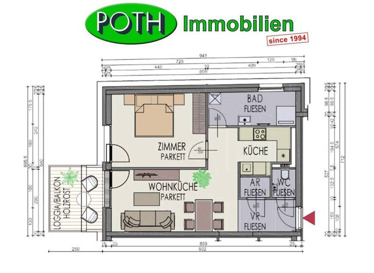 Wohnung zum Kauf 298.000 € 2 Zimmer 60,1 m² 2. Geschoss Wien 1220