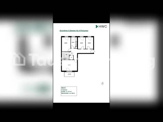Wohnung zur Miete nur mit Wohnberechtigungsschein Tauschwohnung 592 € 4 Zimmer 87 m² 3. Geschoss Alsterdorf Hamburg 22419