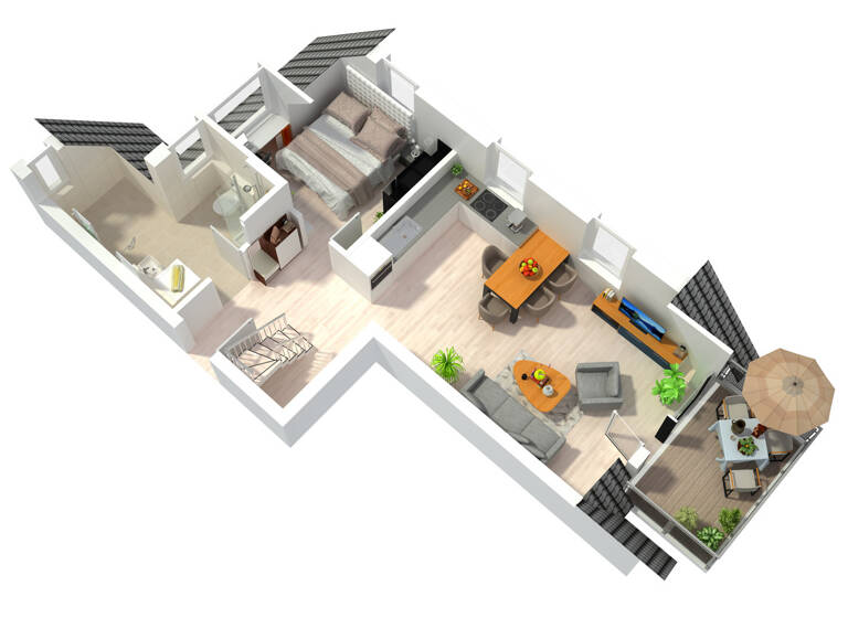 Wohnung zum Kauf provisionsfrei 507.258 € 2 Zimmer 60 m²<br/>Wohnfläche Dachgeschoss, EG<br/>Geschoss Zingst Zingst 18374
