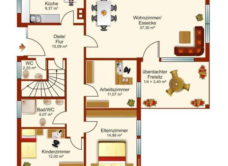 Einfamilienhaus zum Kauf provisionsfrei 420.000 € 4 Zimmer 110,8 m² 777 m² Grundstück Wellsee Kiel 24145