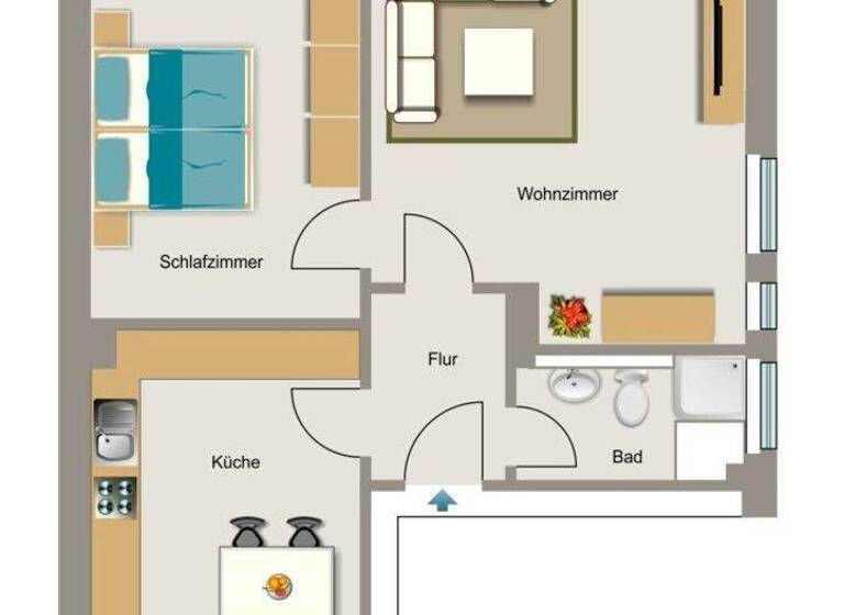 Wohnung zur Miete 477 € 2,5 Zimmer 57,7 m² 1. Geschoss Otto-Wels-Straße 10 Heeren-Werve Kamen 59174