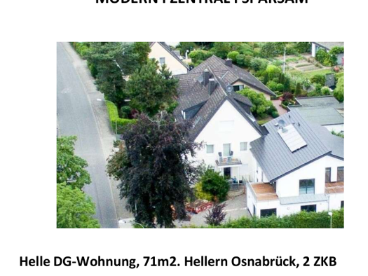 Wohnung zur Miete 825 € 2,5 Zimmer 71 m² Geschoss 2/3 frei ab 01.12.2025 Hellern Osnabrück 49078