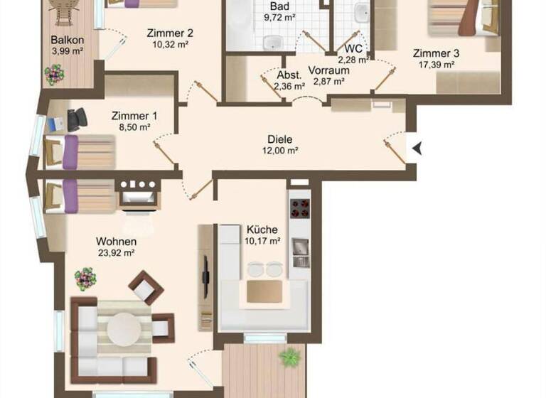 Wohnung zum Kauf 399.000 € 4 Zimmer 97 m² Itter 6305