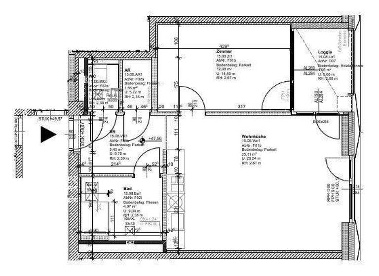 Wohnung zur Miete 890 € 2 Zimmer 50,6 m² 15. Geschoss frei ab 01.04.2026 Doktor-Adolf-Schärf-Platz 5 Wien 1220