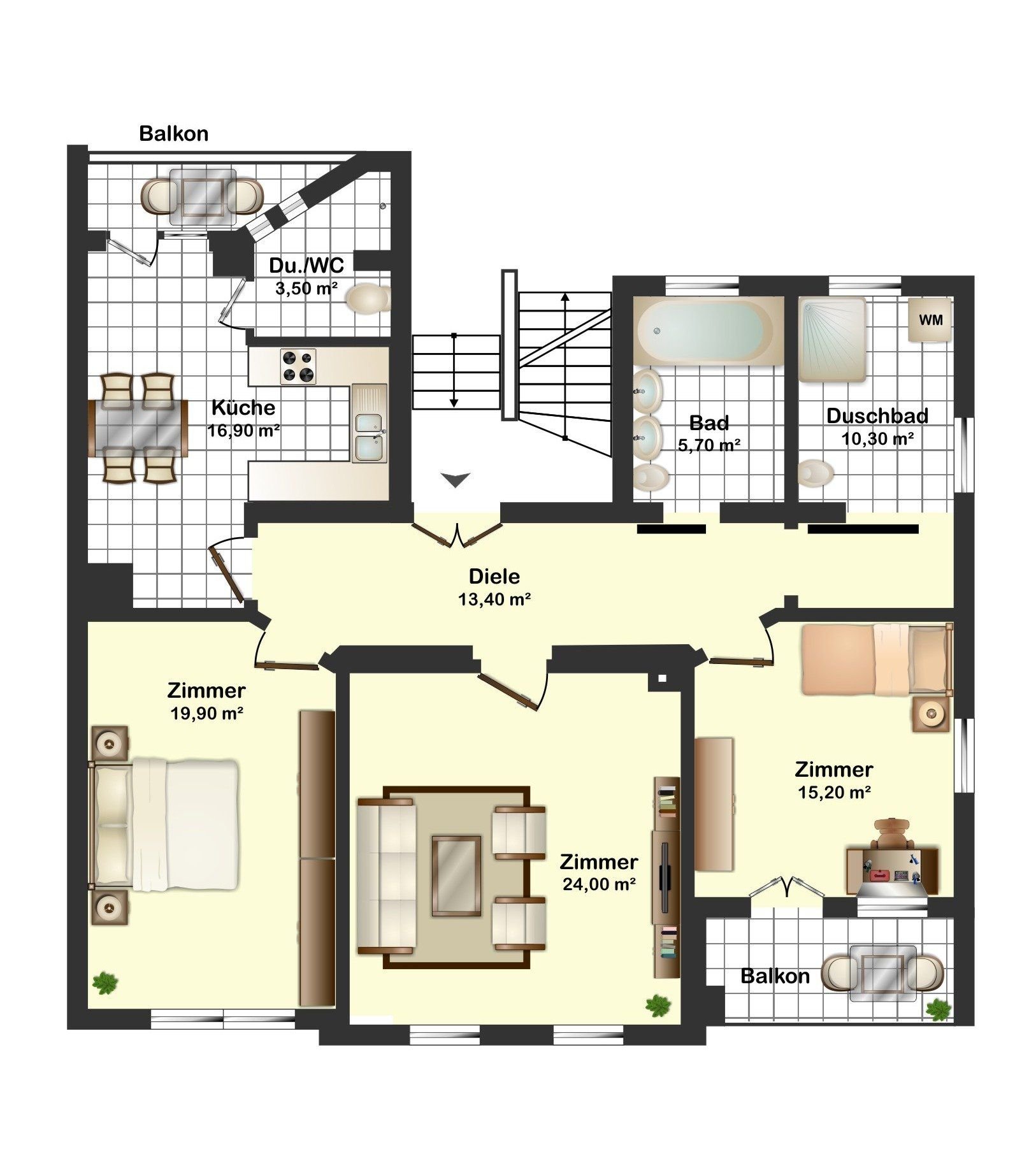 Wohnung zur Miete 965 € 3 Zimmer 110 m²<br/>Wohnfläche EG<br/>Geschoss Heinrich-Heine-Straße 4 Wilsdruff Wilsdruff 01723