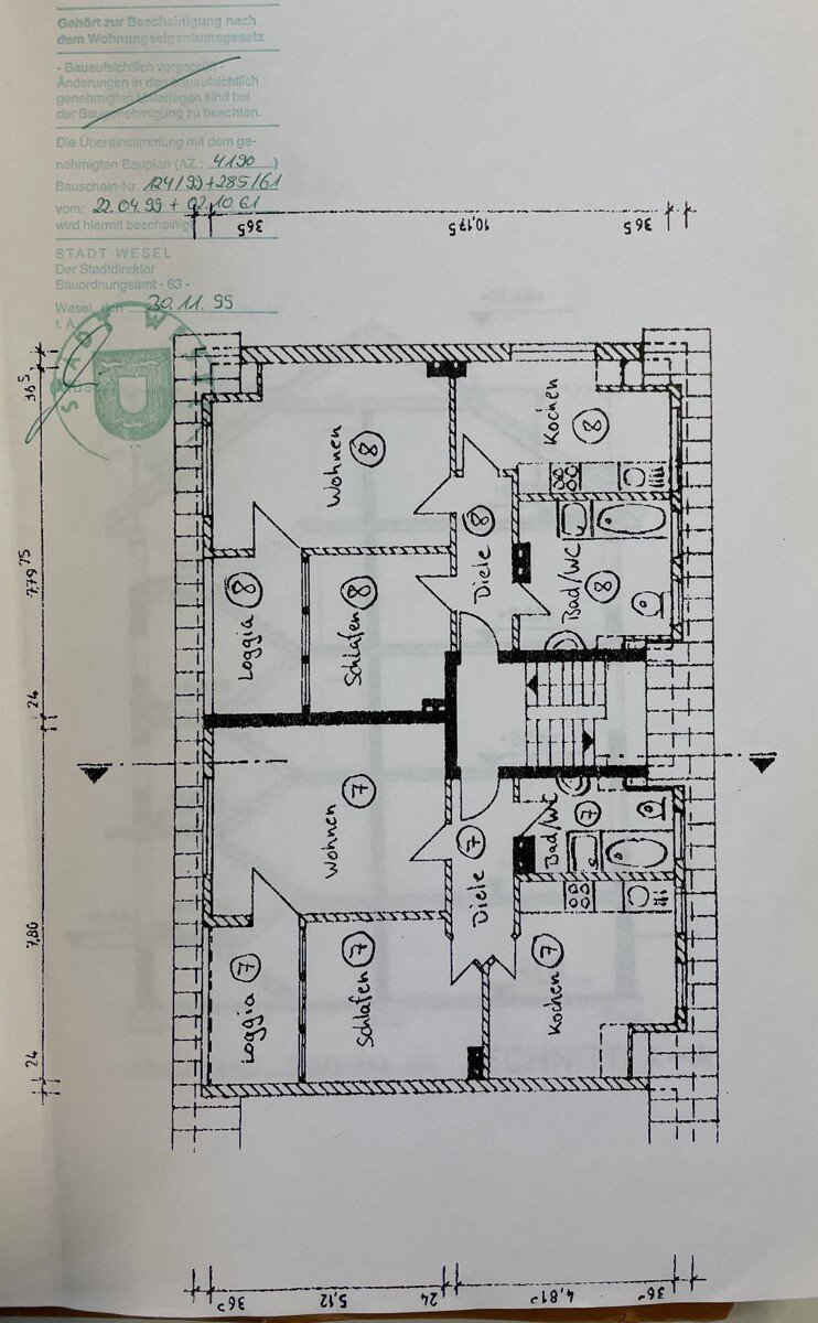 Wohnung zum Kauf 124.900 € 2 Zimmer 72,2 m²<br/>Wohnfläche 4.<br/>Geschoss 01.02.2025<br/>Verfügbarkeit Wesel Wesel 46483