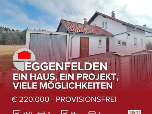 Einfamilienhaus zum Kauf 220.000 € 4 Zimmer 86 m² 360 m² Grundstück Zellhub Eggenfelden 84307