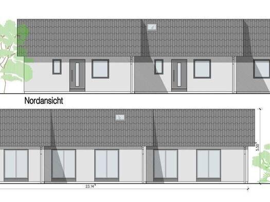 Reihenmittelhaus zum Kauf - Erstbezug 275.000 € 3 Zimmer 78,8 m² 205 m² Grundstück Großenwiehe 24969