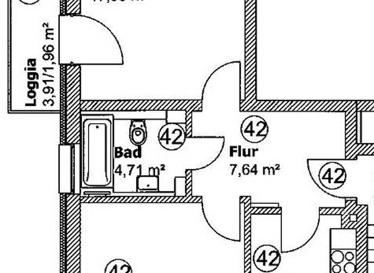 Wohnung zur Miete 450 € 2 Zimmer 56 m² 3. Geschoss frei ab 01.07.2026 Bad Brückenau 97769
