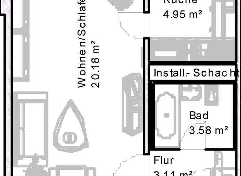 Studio zur Miete 254 € 1 Zimmer 31,8 m² 4. Geschoss Hermann-Hesse-Straße 15 Reform Magdeburg 39118