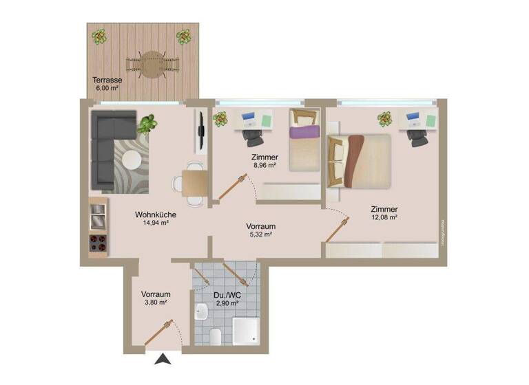 Wohnung zum Kauf 119.100 € 3 Zimmer 48 m² EG Gödersdorf 9585