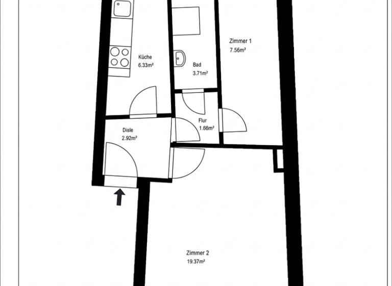 Wohnung zum Kauf 190.000 € 2 Zimmer 41,6 m² EG Hohenzollerndamm 67a Schmargendorf Berlin 14199
