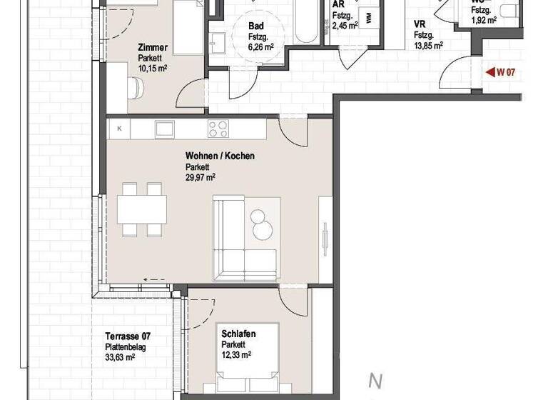Terrassenwohnung zum Kauf provisionsfrei 615.440 € 3 Zimmer 76,9 m² Saalbach 5753