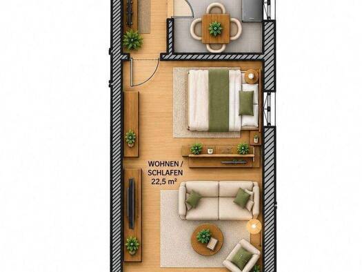 Terrassenwohnung zum Kauf provisionsfrei als Kapitalanlage geeignet 248.600 € 1,5 Zimmer 51 m² Puchheim Bahnhof Puchheim 82178