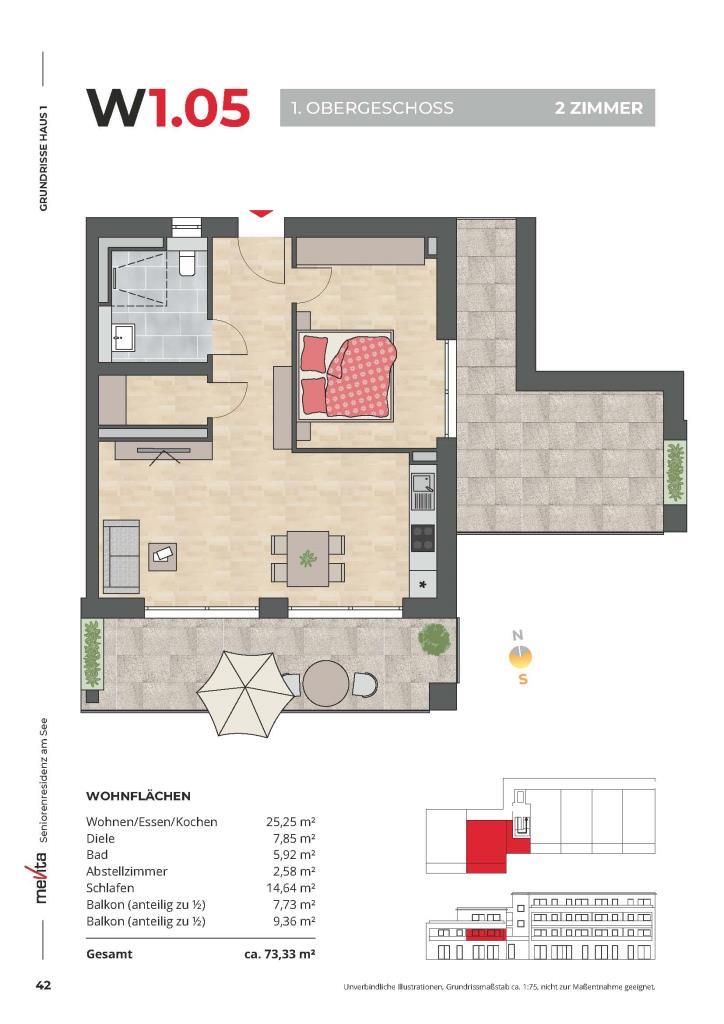 Wohnung zum Kauf provisionsfrei 519.000 € 2 Zimmer 73,3 m²<br/>Wohnfläche 1.<br/>Geschoss Süd - West Radolfzell 78315